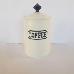 NEW THL Classic French Country  Black Top COFFEE  Canister Farmhouse